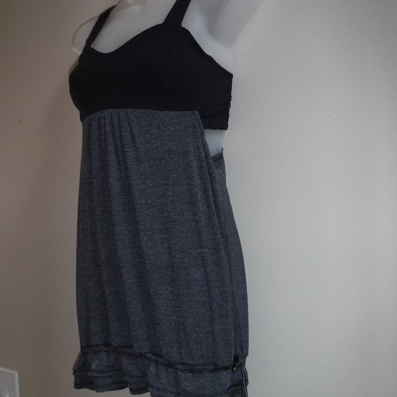 lululemon athletica Tops - Lululemon Back on Track Heathered Gray Black Tank